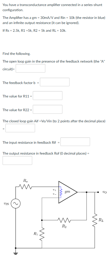 You have a transconductance amplifier connected
