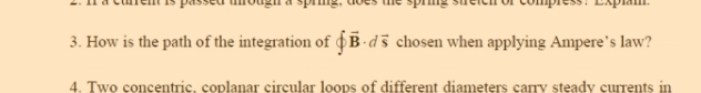 How is the path of the integration of o vec ( B )