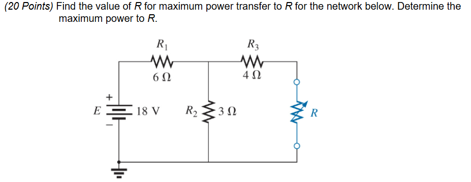 ( 2 0 Points ) Find the value of \ ( R \ ) for
