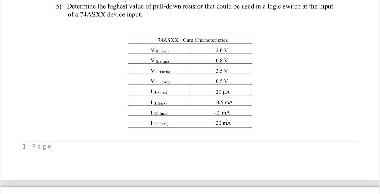 Determine the highest value of pull - down