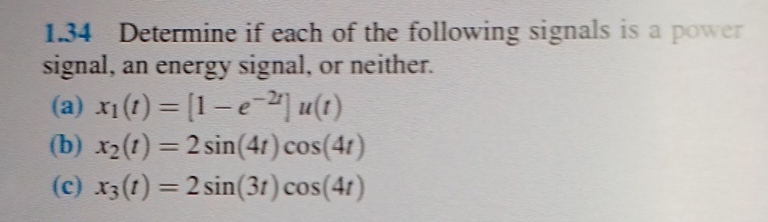 1 . 3 4 Determine if each of the following