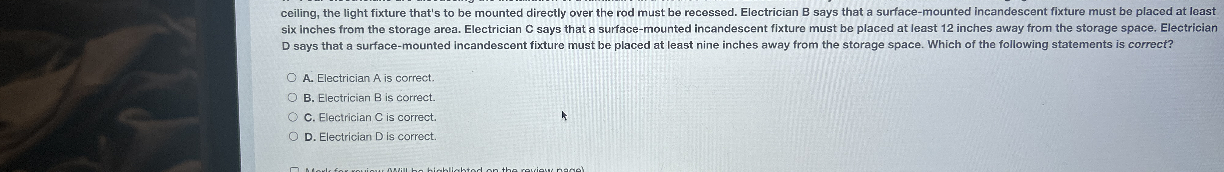 ceiling, the light fixture that's to be mounted