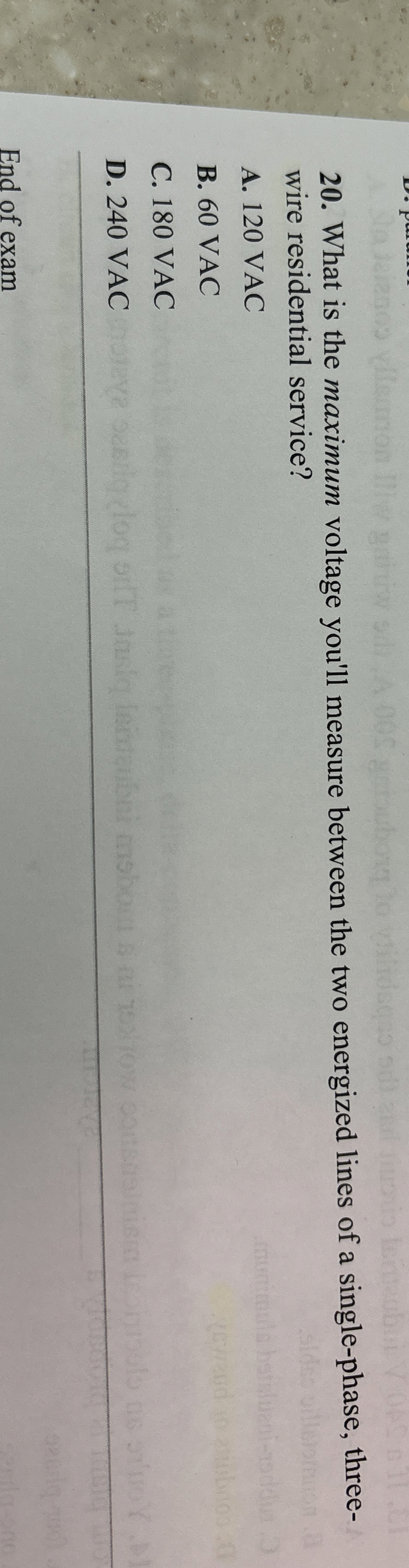 What is the maximum voltage you'll measure