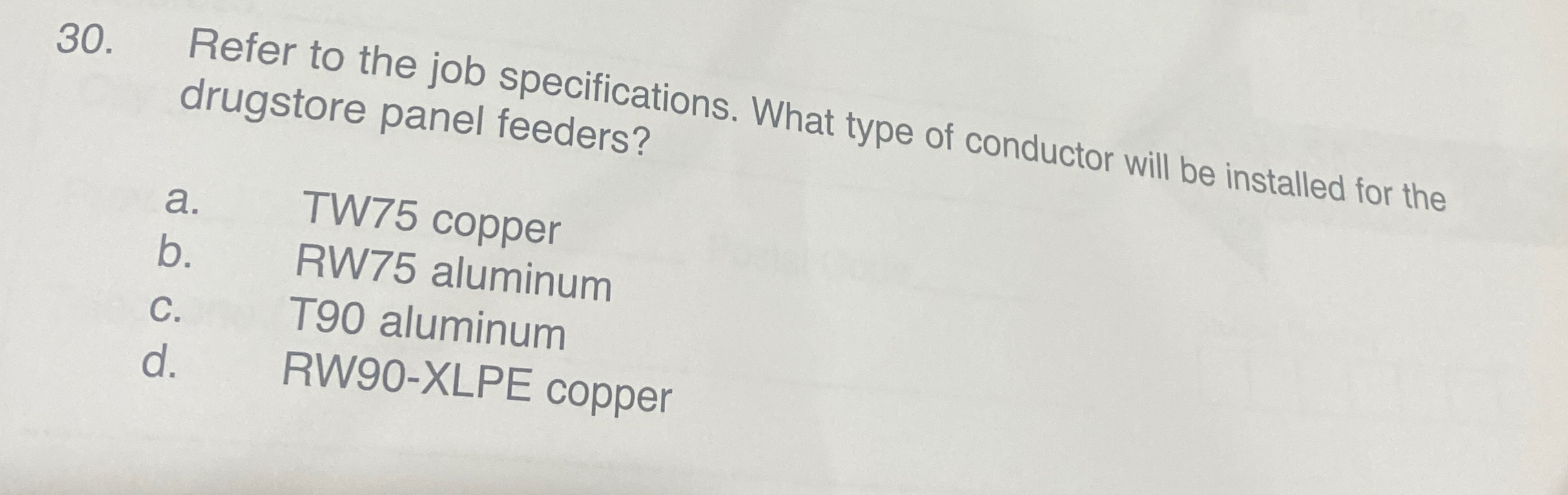 Refer to the job specifications. What type of