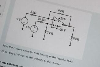 Find the current value ( ini ma ) flowing in the