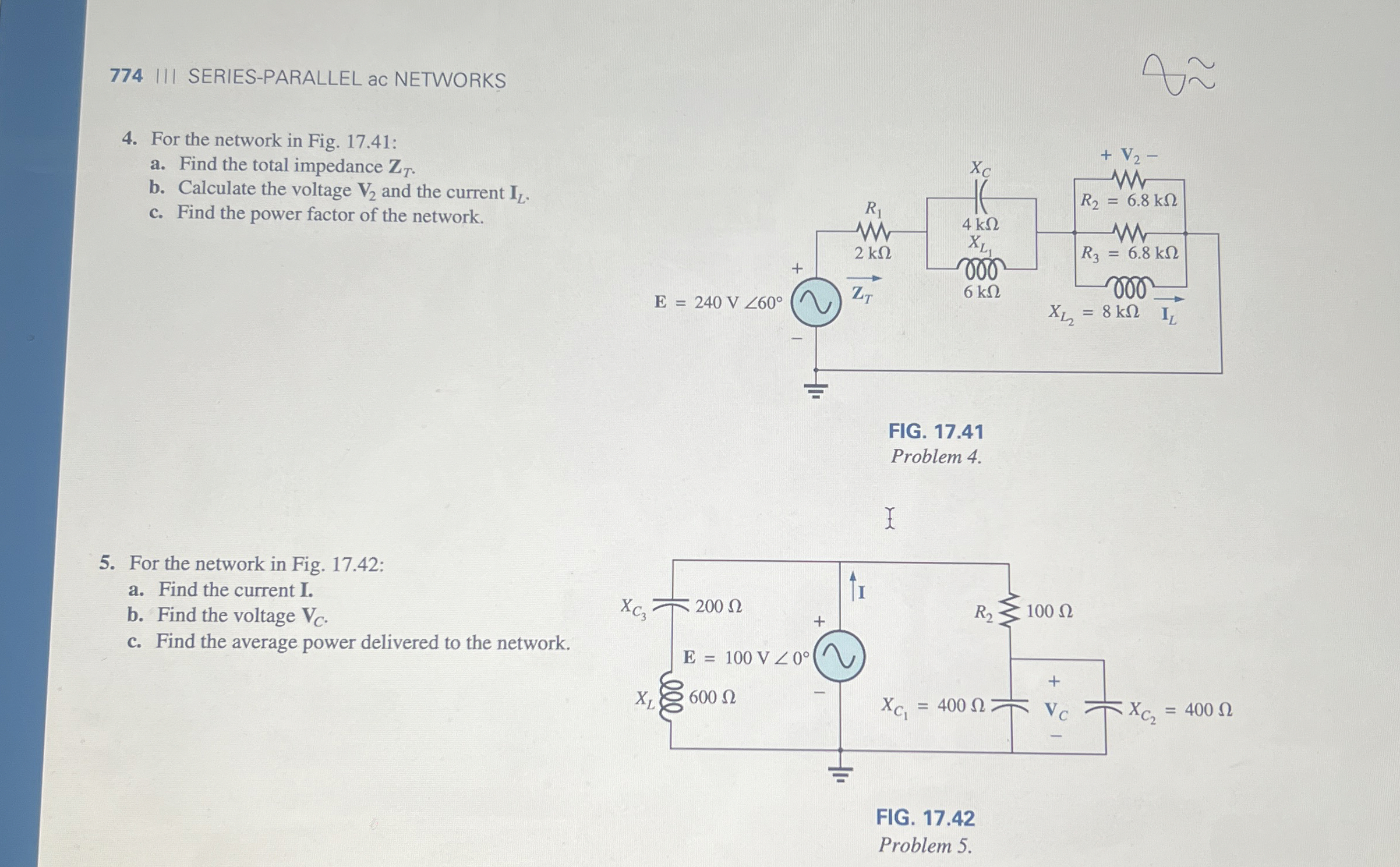 7 7 4 III SERIES - PARALLEL ac NETWORKS 4 . For