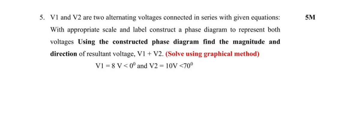 V 1 and V 2 are two alternating voltages