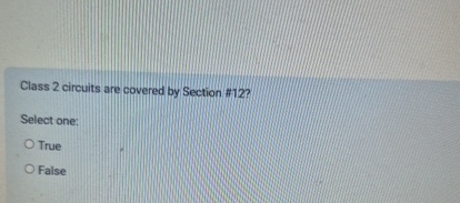 Class 2 circuits are covered by Section # 1 2 ?