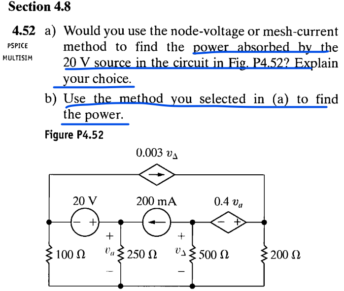 Section 4 . 8 4 . 5 2 PSPICE MULTISIM a ) Would