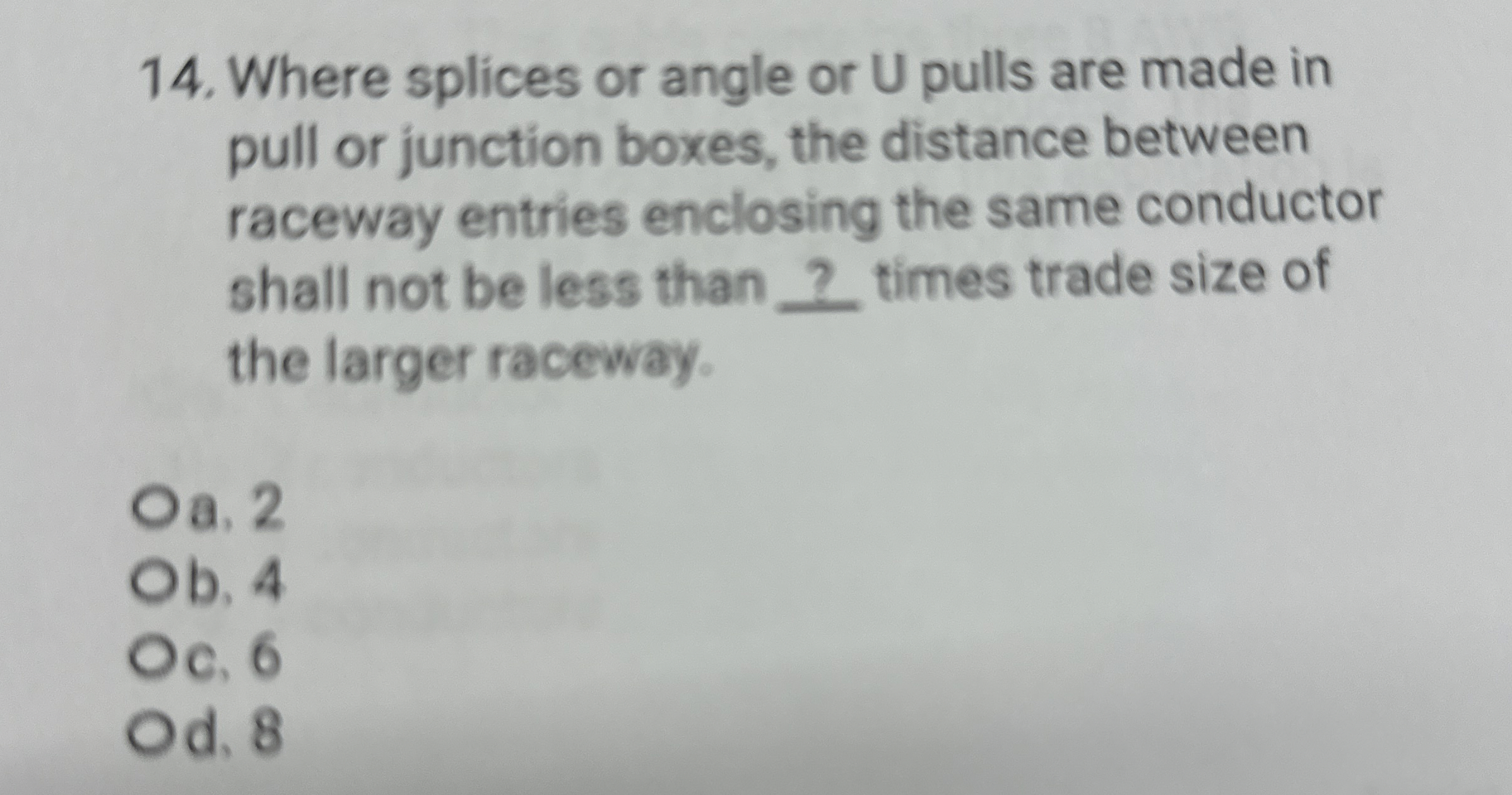 Where splices or angle or U pulls are made in