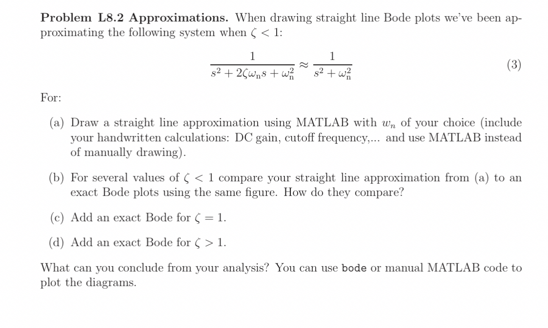 Problem L 8 . 2 Approximations. When drawing