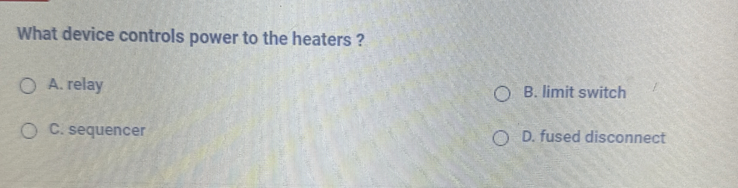 What device controls power to the heaters ? A .