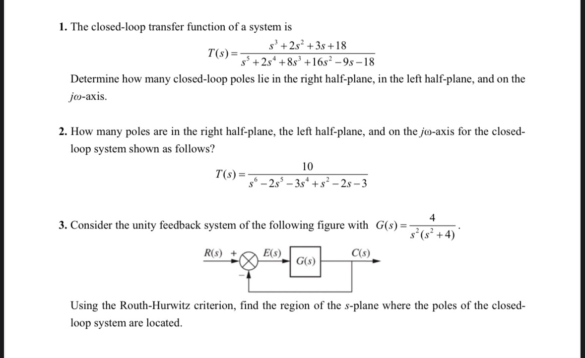 The closed - loop transfer function of a system