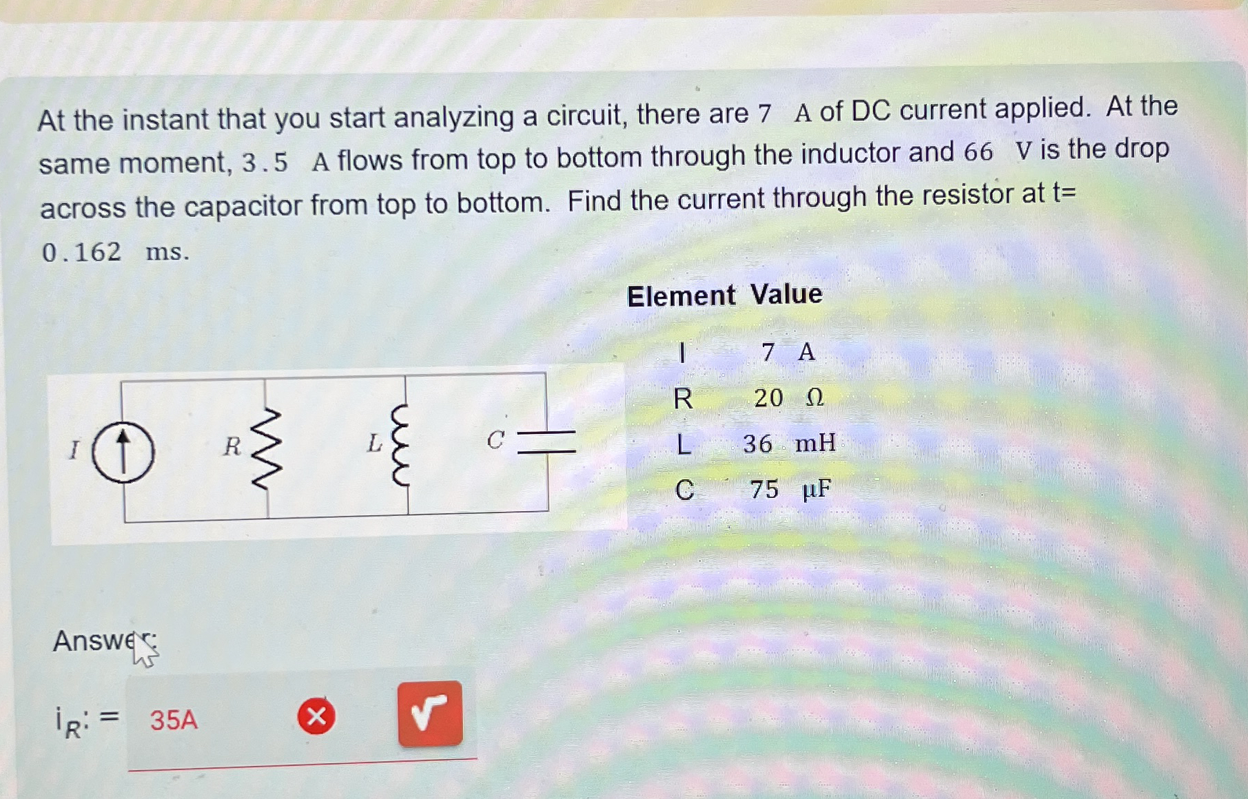 At the instant that you start analyzing a