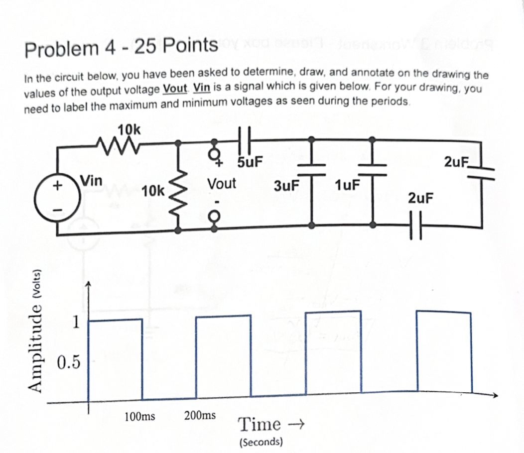 Problem 4 - 2 5 Points In the circuit below, you
