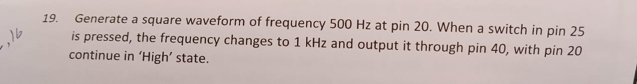 Generate a square waveform of frequency 5 0 0 Hz