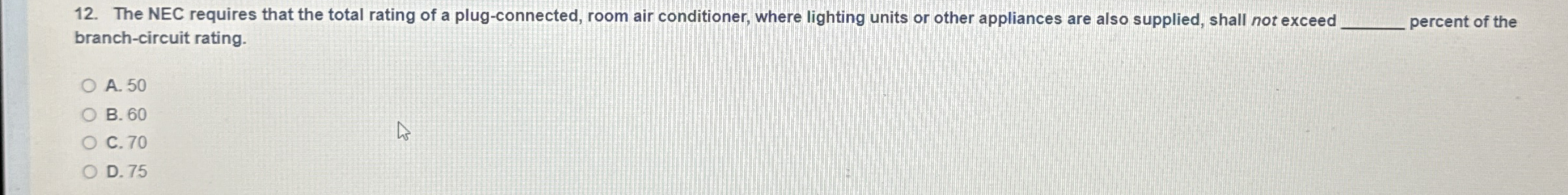 The NEC requires that the total rating of a plug