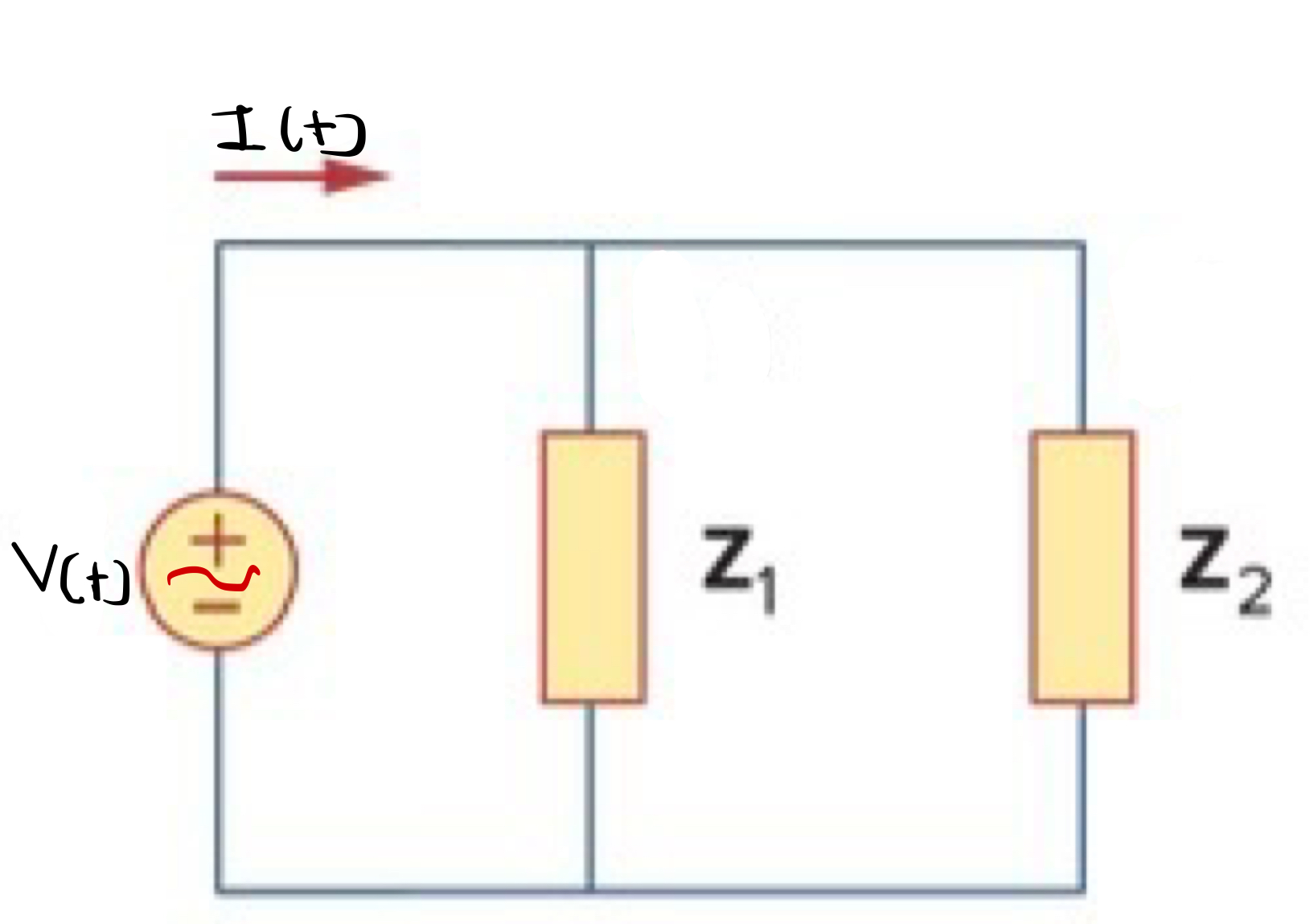 Find the complex power, find the total current i