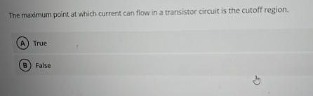 The maximum point at which current can flow in a