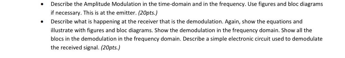 Describe the Amplitude Modulation in the time -