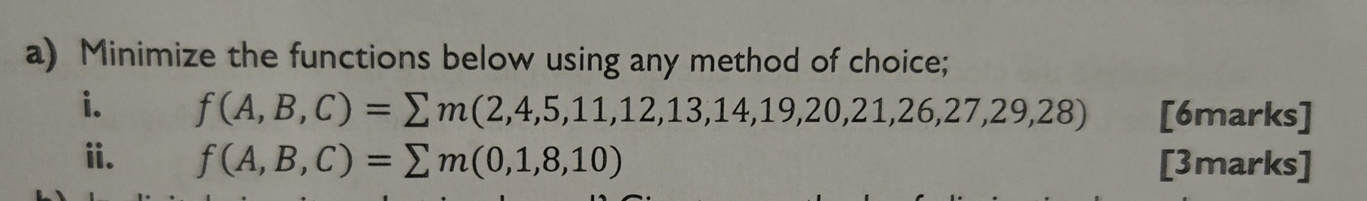 a ) Minimize the functions below using any method