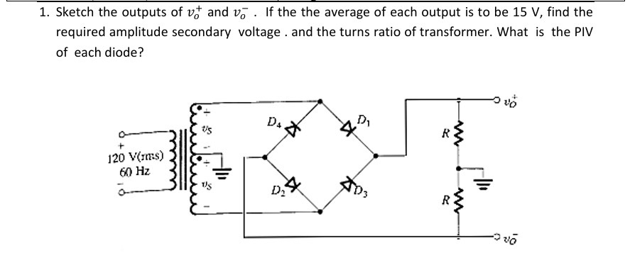 Sketch the outputs of v o + and v o - . If the