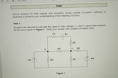 TASK Circuit analysis for both manual and