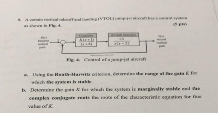 5 . A certain vertical takeoff and landing ( VTOL