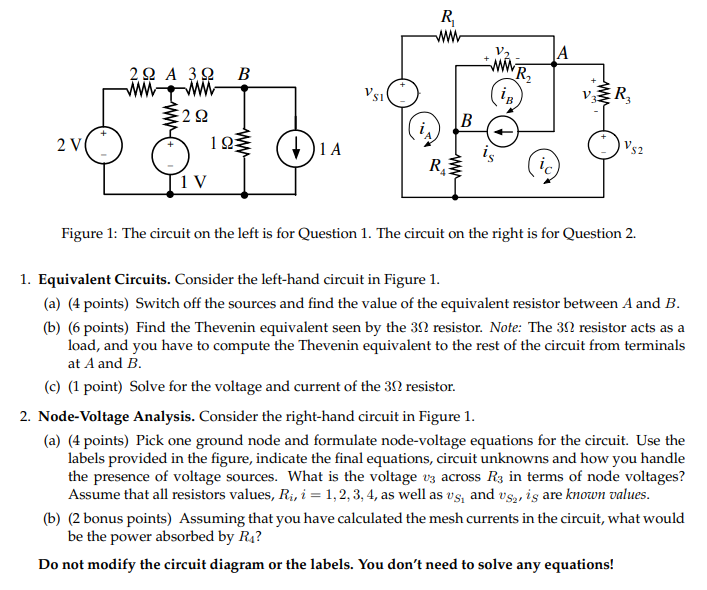 ONLY QUESTION 2 PLEASE Figure 1 : The circuit on