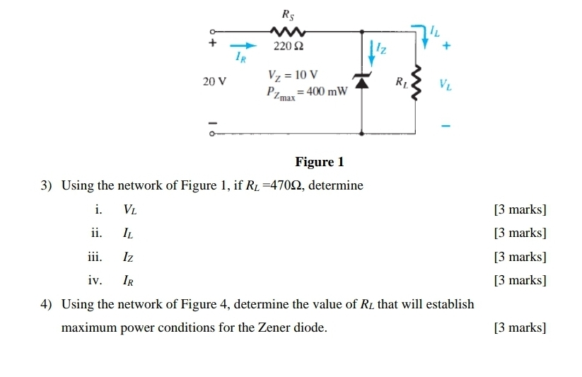 Figure 1 Using the network of Figure 1 , if R L =