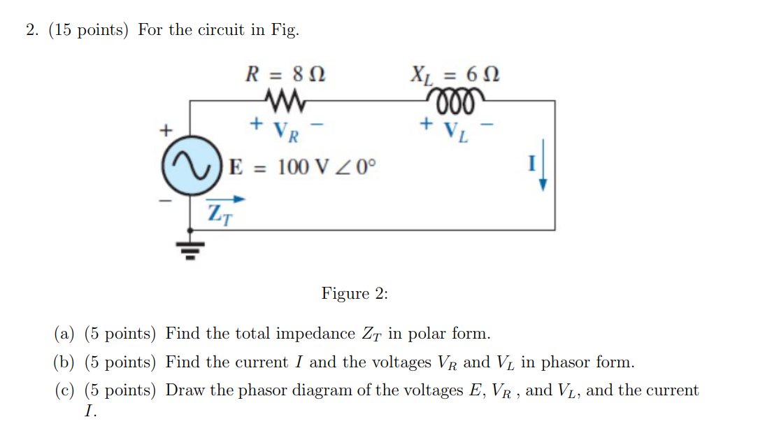 ( 1 5 points ) For the circuit in Fig. Figure 2 :