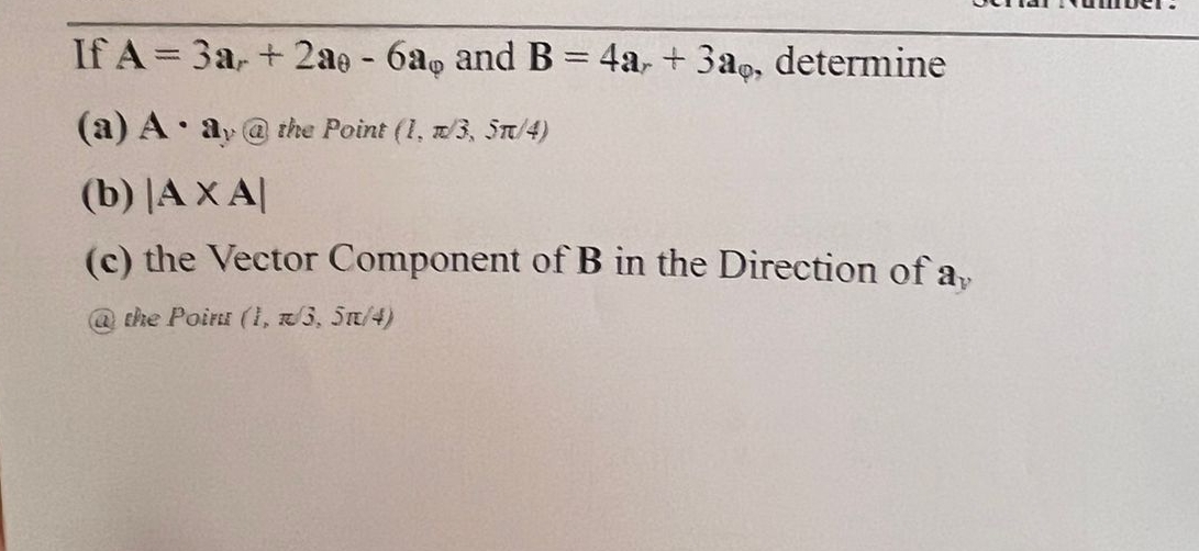 If A = 3 a r + 2 a - 6 a and B = 4 a r + 3 a ,