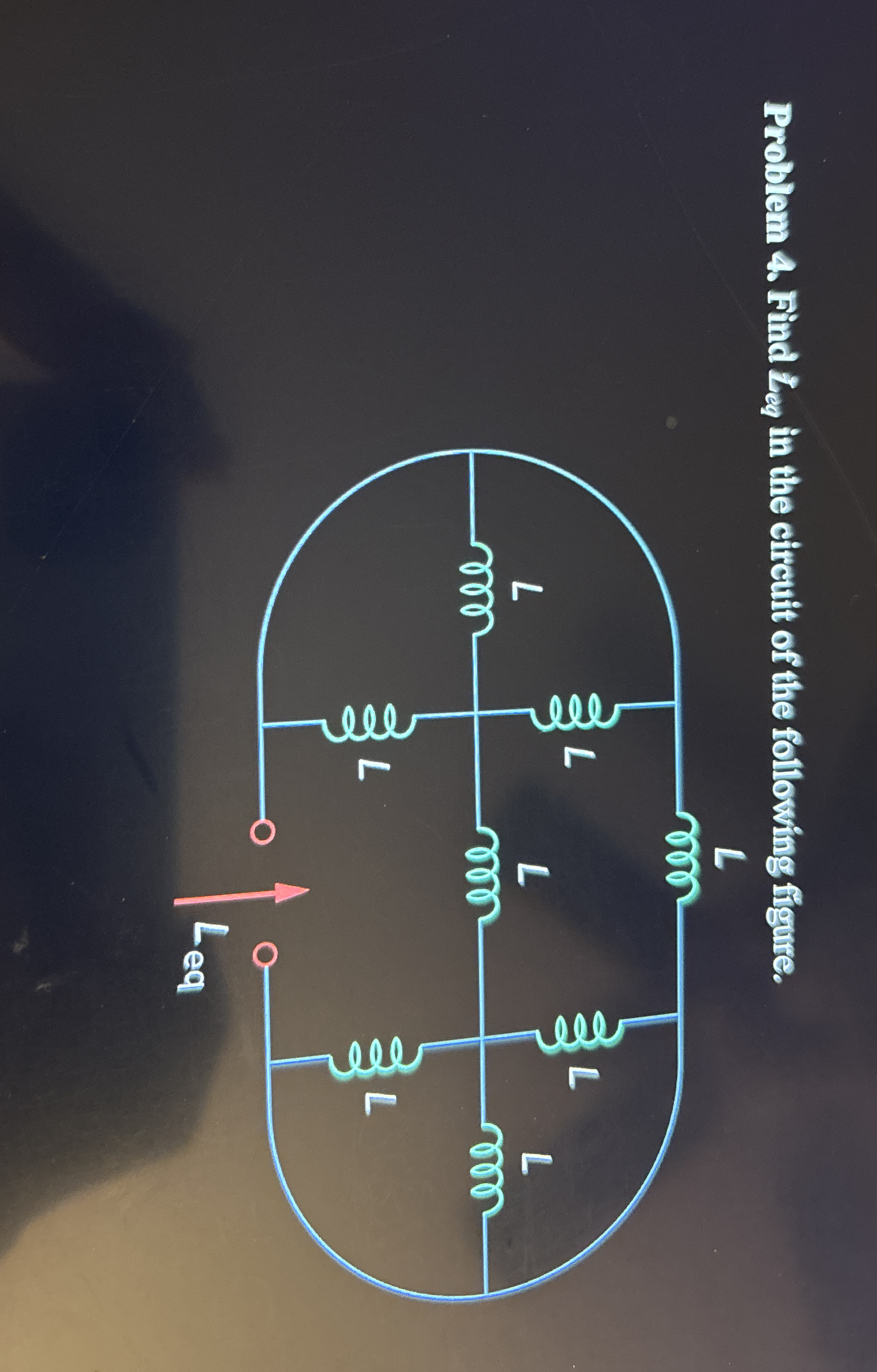 Problem 4 . Find e q in the circuit of the