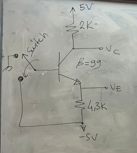 V _ C and V _ E switch up and down