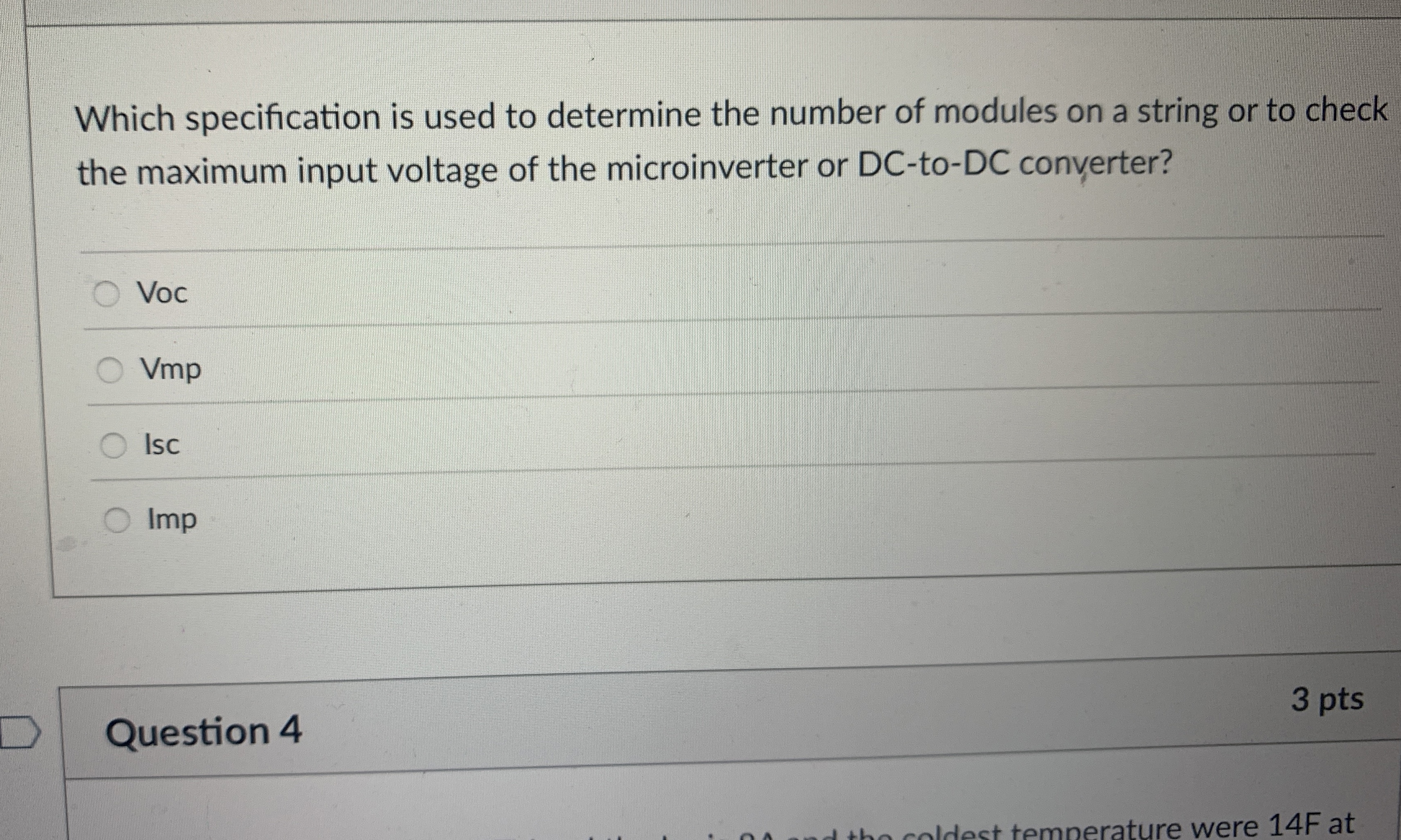 Which specification is used to determine the