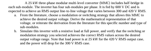 A 2 5 kW three - phase modular multi - level