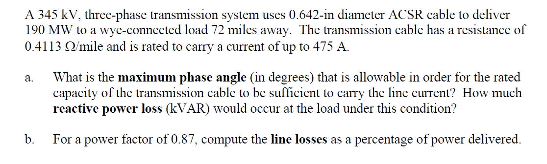 A 3 4 5 kV , three - phase transmission system