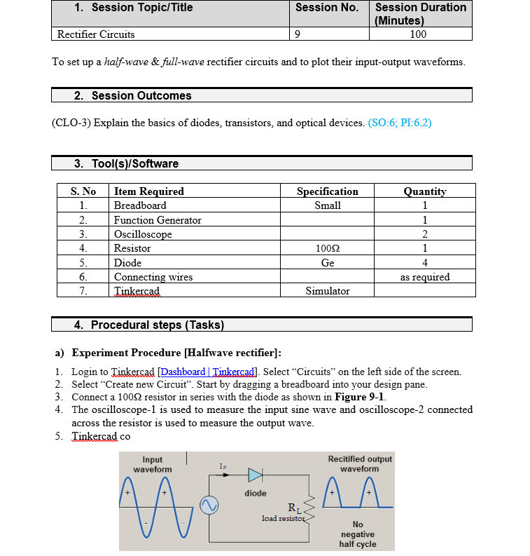To set up a half - wave & full - wave rectifier
