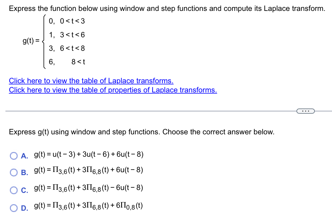 Express the function below using window and step