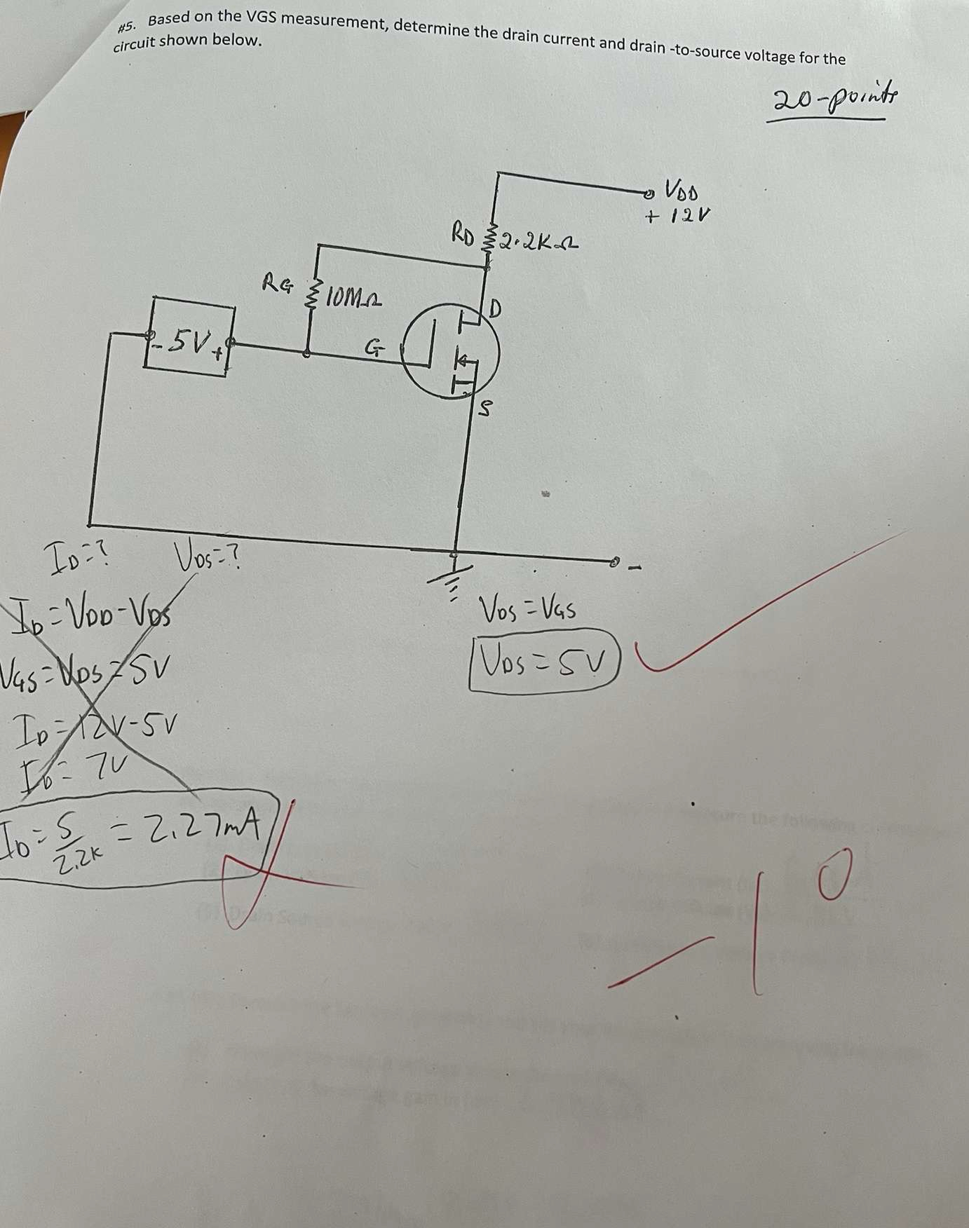 # 5 . Based on the VGS measurement, determine the