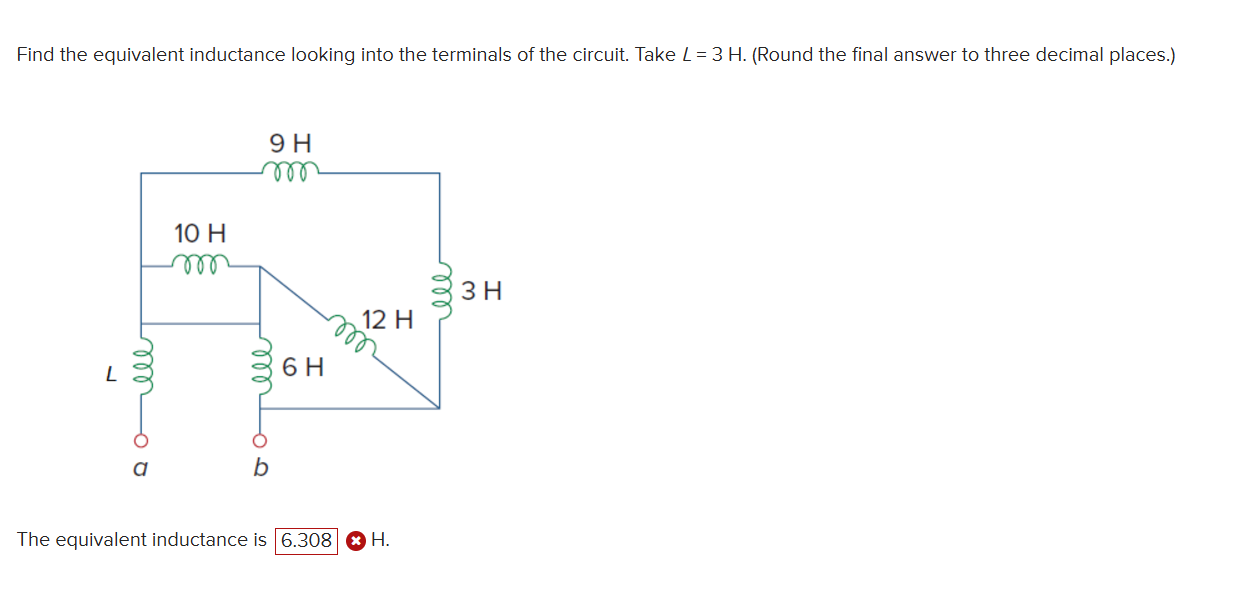 Find the equivalent inductance looking into the