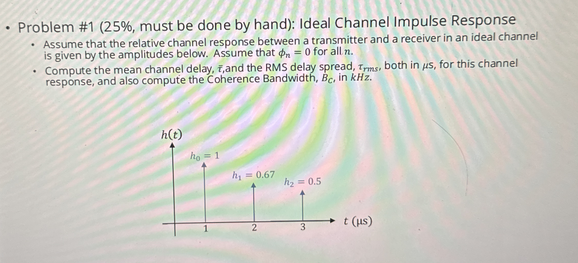 Problem # 1 ( 2 5 % , must be done by hand ) :