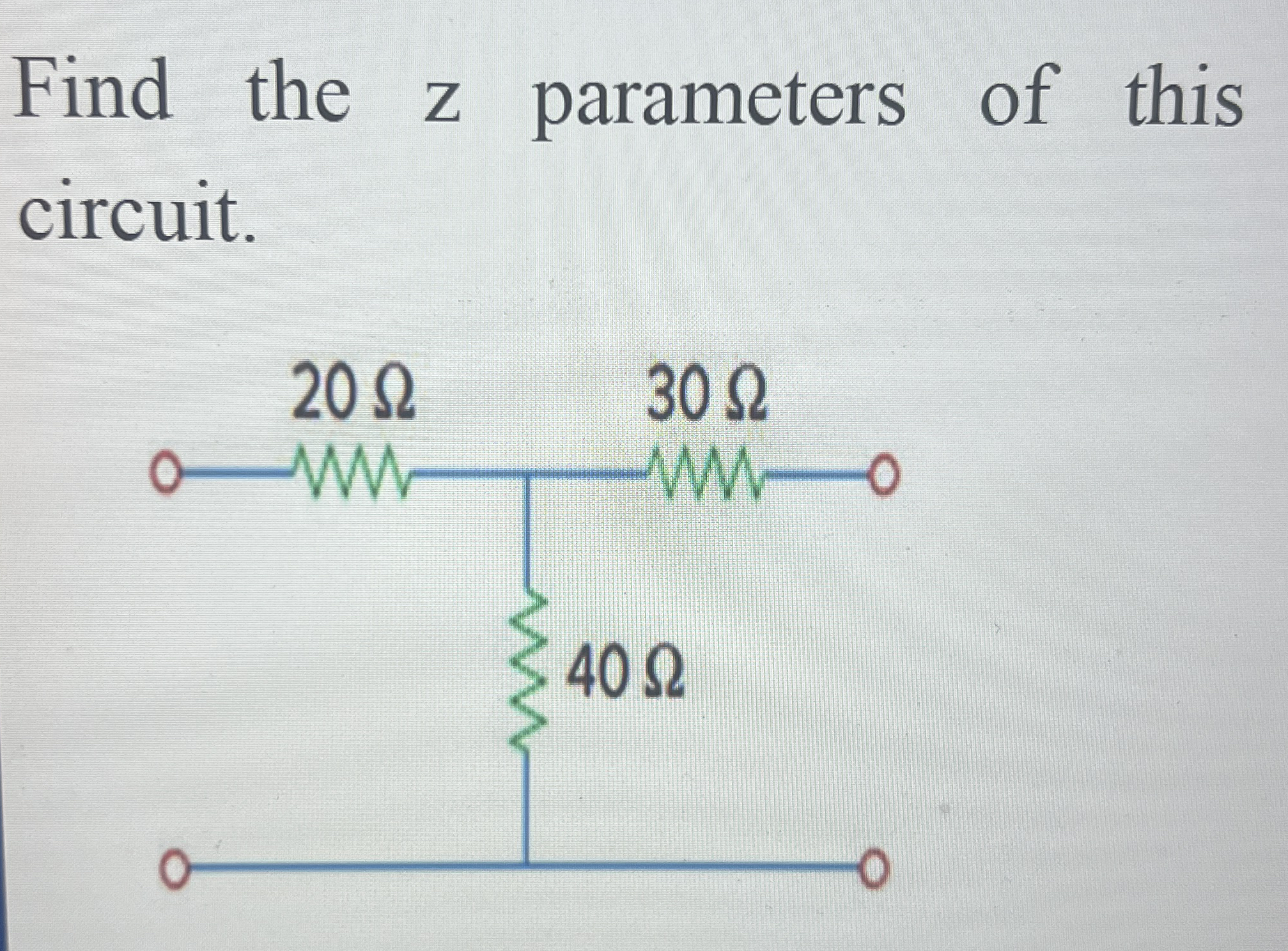 Find the z parameters of this circuit.