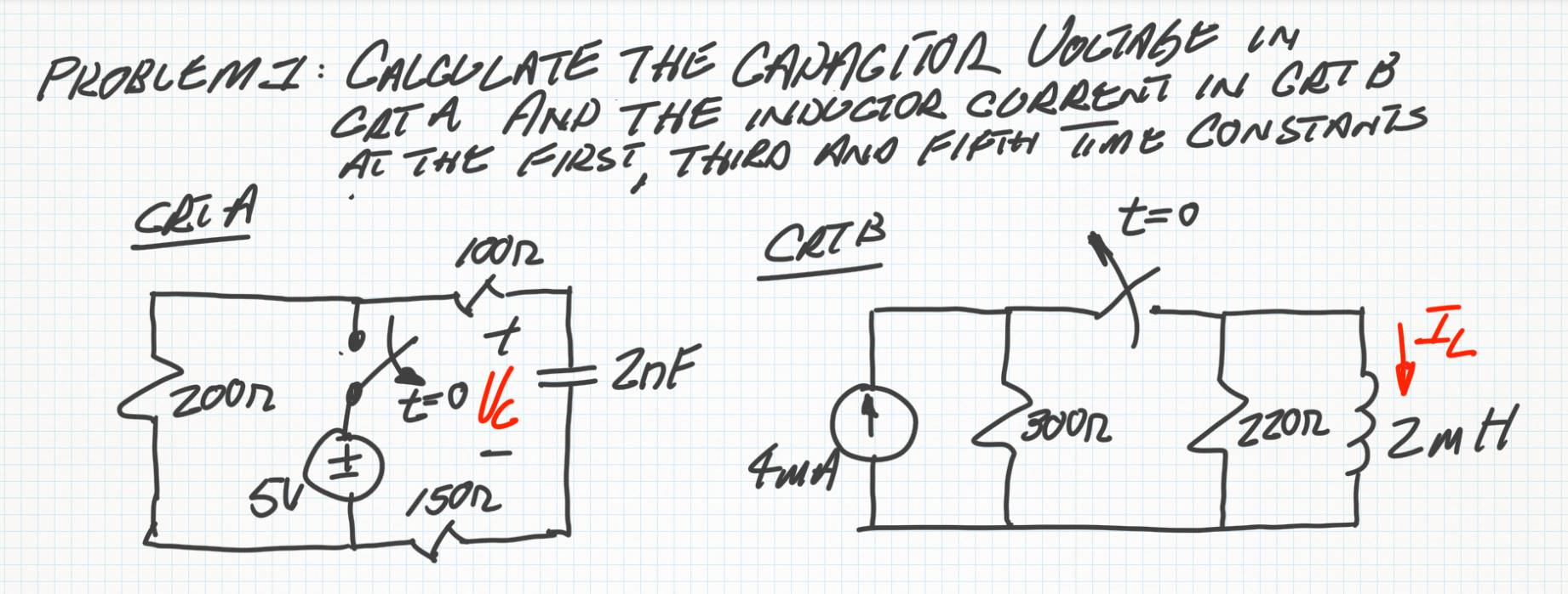 PROBLEM 1 : CALCULATE THE CAPACITOR VOLTAGE IN