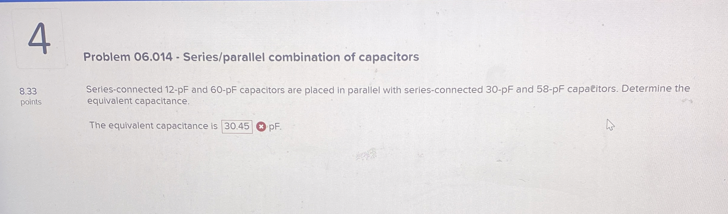 4 Problem 0 6 . 0 1 4 - Series / parallel