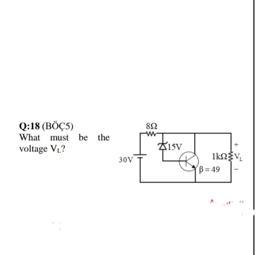 Q: 1 8 ( B 5 ) What must be the voltage V L ?