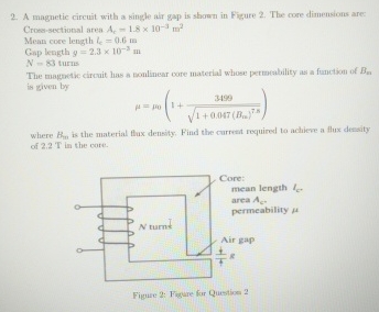 A magnetic circuit with a single air gap is shorn