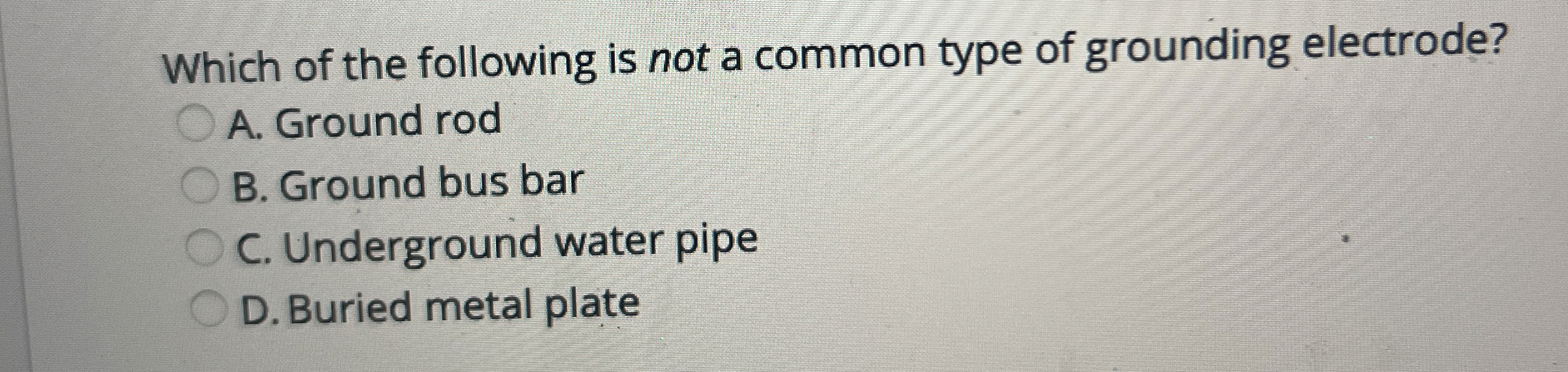 Which of the following is not a common type of