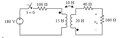 No energy is stored in the circuit at the time