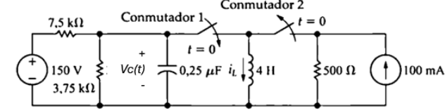 obtain the voltage in the capacitor and the